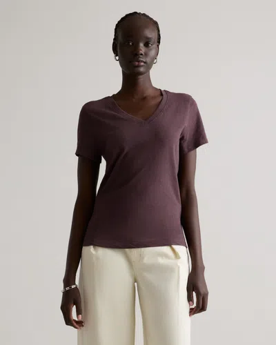 Quince Women's Slub V-neck T-shirt