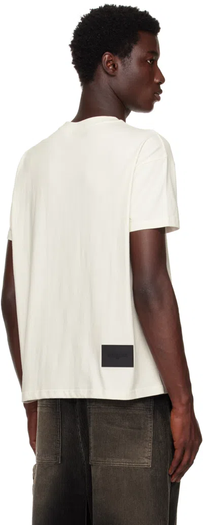 We11 Done Off-white Cotton Mini Logo T-shirt In Multi