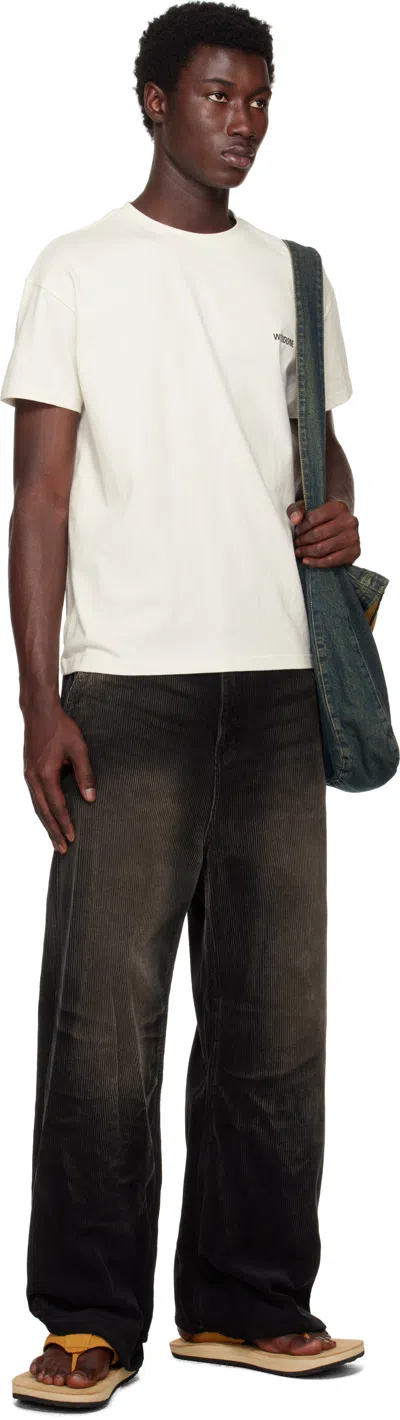 We11 Done Off-white Cotton Mini Logo T-shirt In Multi