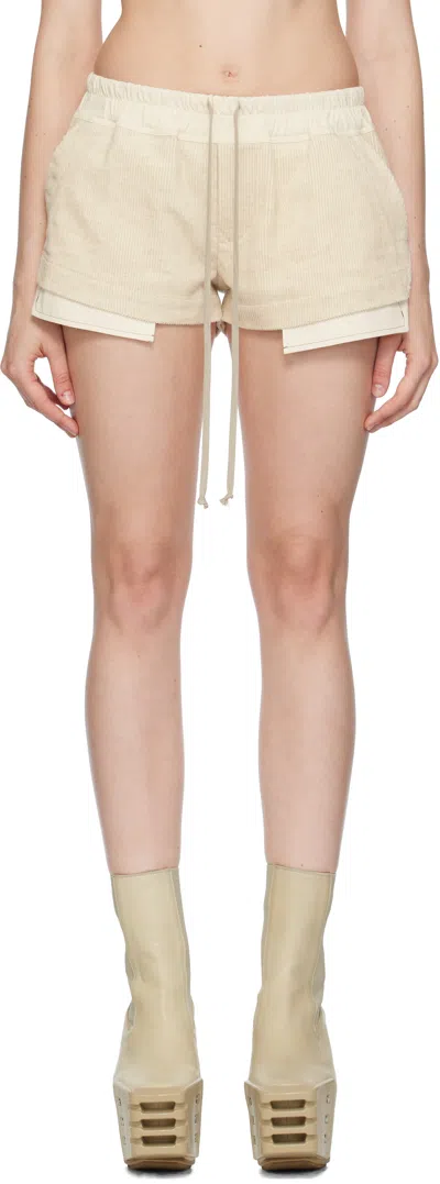 Rick Owens Off-white Concordians Fog Boxers Shorts In Neutral