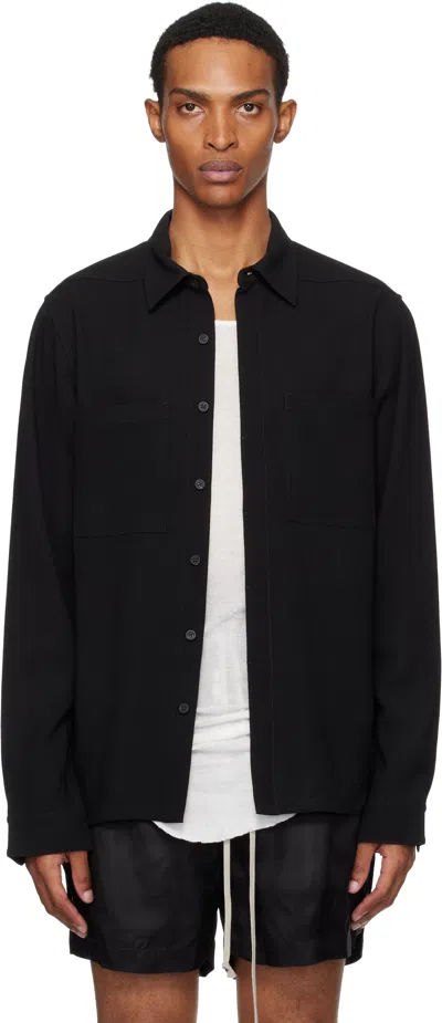 Rick Owens Black Concordians Work Shirt