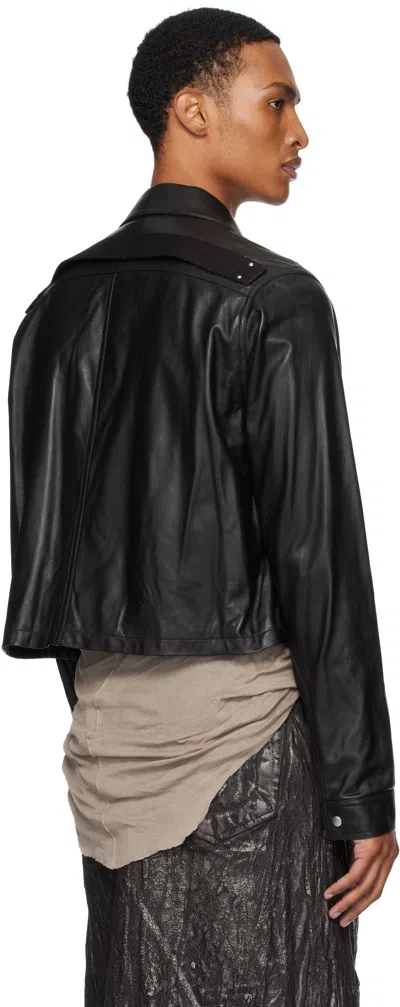 Rick Owens Black Concordians Alice Brad Leather Jacket