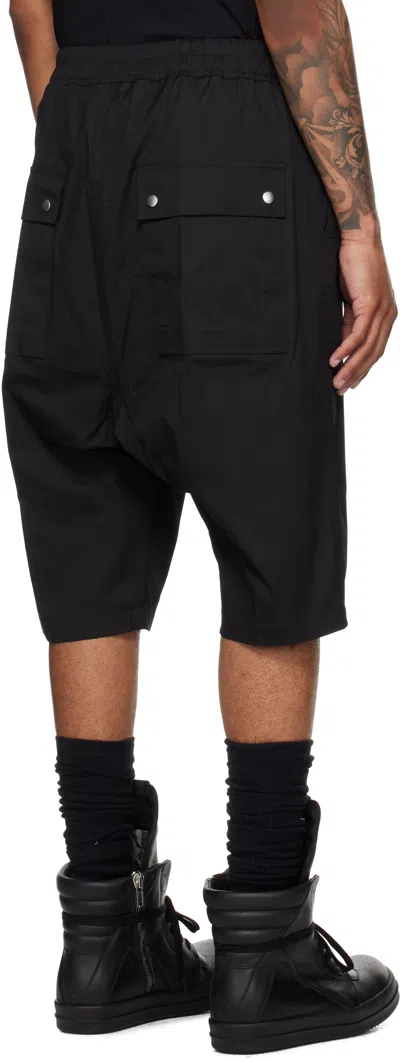 Rick Owens Black Concordians Bela Pods Shorts
