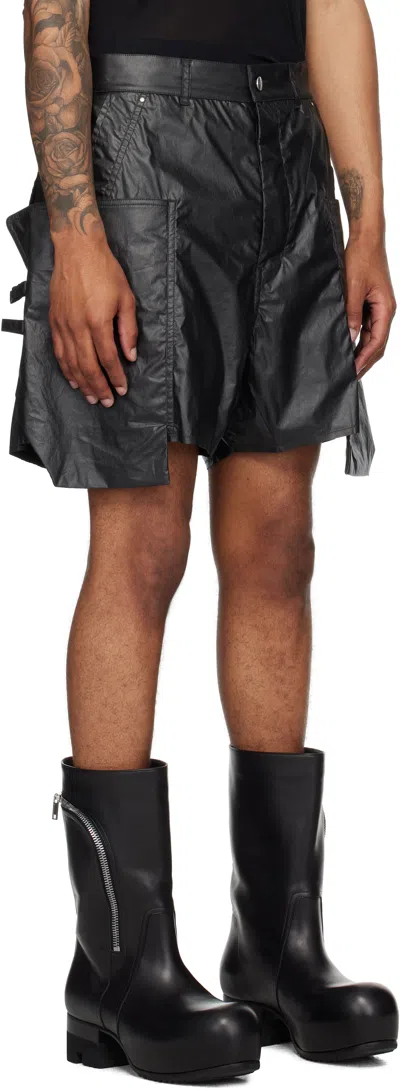 Rick Owens Black Concordians Stefan Cargo Shorts
