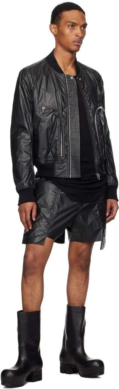 Rick Owens Black Concordians Stefan Cargo Shorts