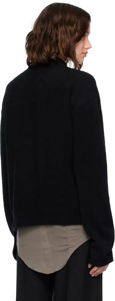 Rick Owens Black Concordians Tommy Ls Sweater In Black