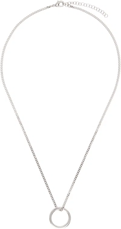 Mm6 Maison Margiela Minimal Logo Ring Pendant Necklace