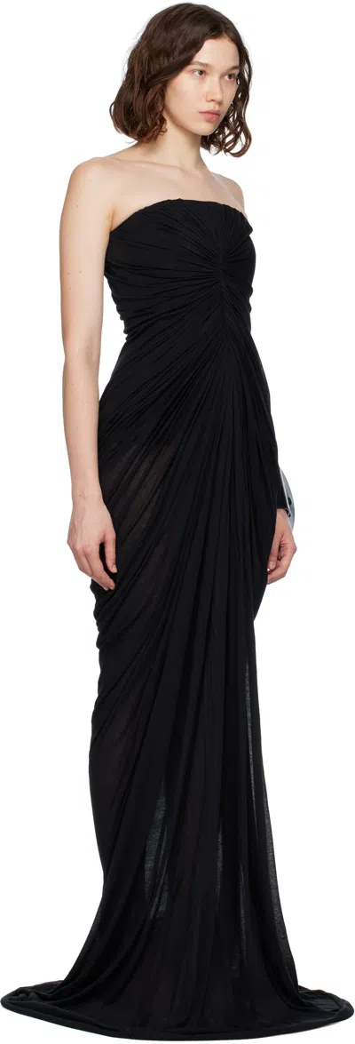 Rick Owens Black Concordians Bustier Unstable Maxi Dress