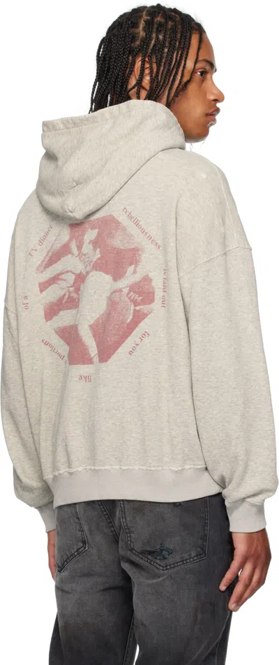 Enfants Riches Deprimes You Are Nothing Cotton Sweatshirt With Used Effect In Neutral