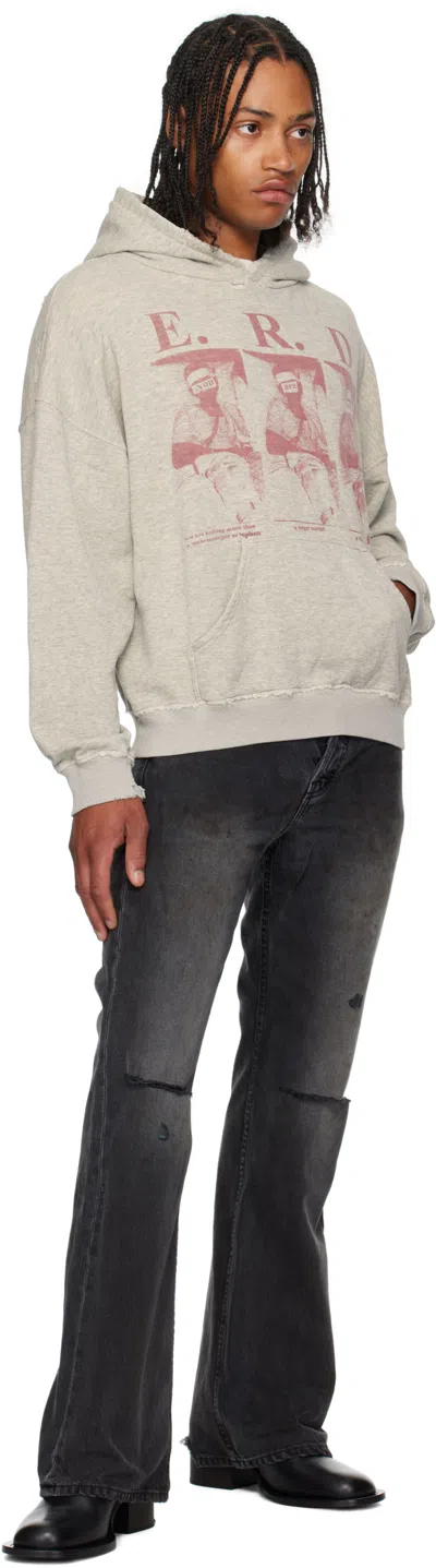 Enfants Riches Deprimes You Are Nothing Cotton Sweatshirt With Used Effect In Neutral
