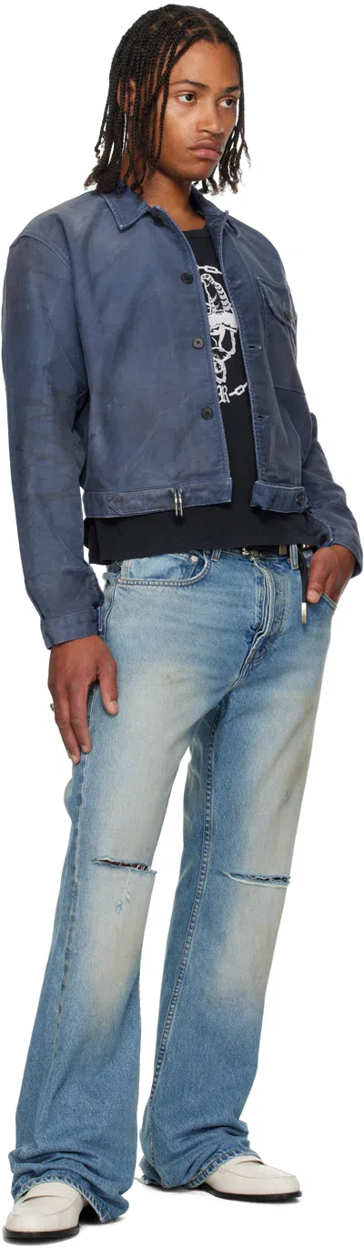 Enfants Riches Deprimes Blue Wider Flare Leg Jeans