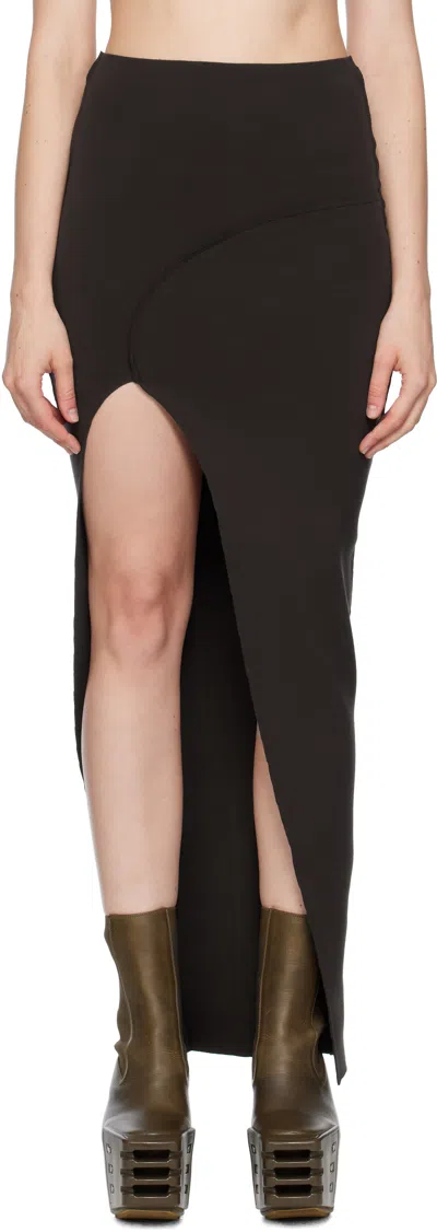 Rick Owens Brown Concordians Theresa Maxi Skirt