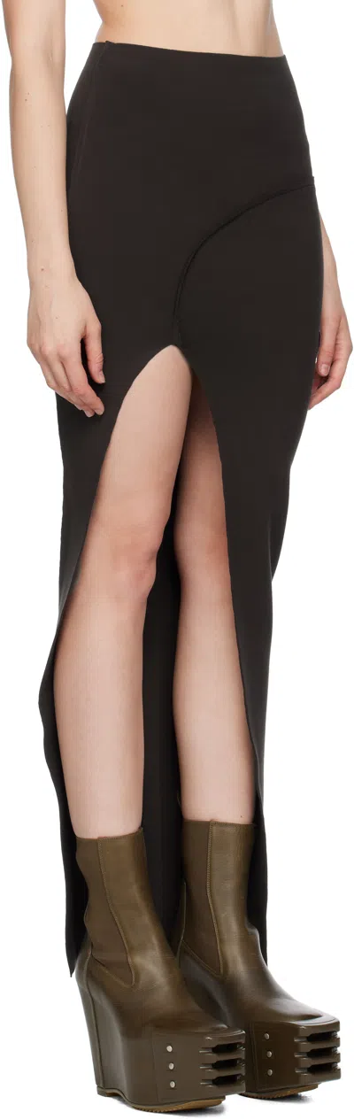 Rick Owens Brown Concordians Theresa Maxi Skirt