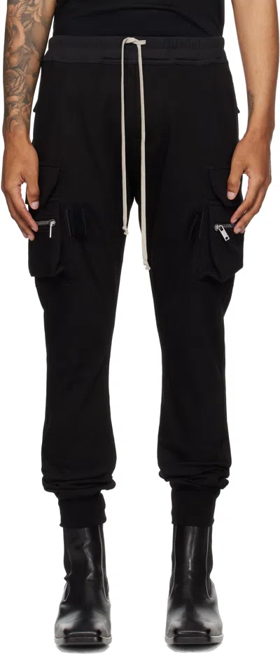 Rick Owens Black Concordians Mastodon Cargo Pants In Black