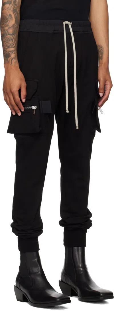 Rick Owens Black Concordians Mastodon Cargo Pants In Black