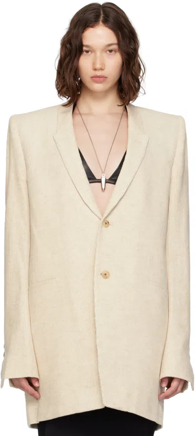 Rick Owens Off-white Concordians Dirt Tailored Ls Blazer