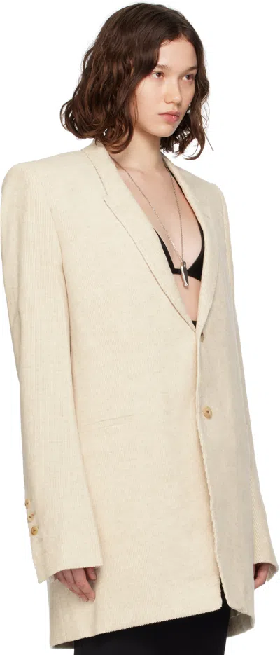 Rick Owens Off-white Concordians Dirt Tailored Ls Blazer