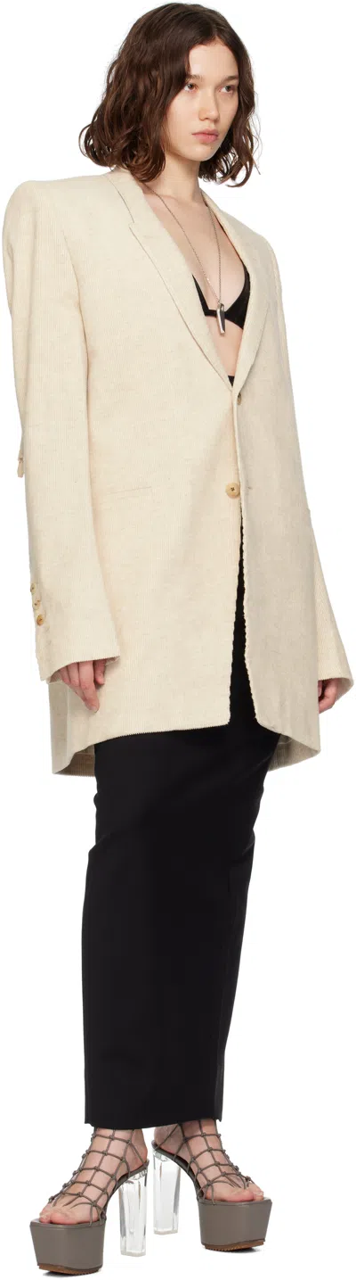 Rick Owens Off-white Concordians Dirt Tailored Ls Blazer
