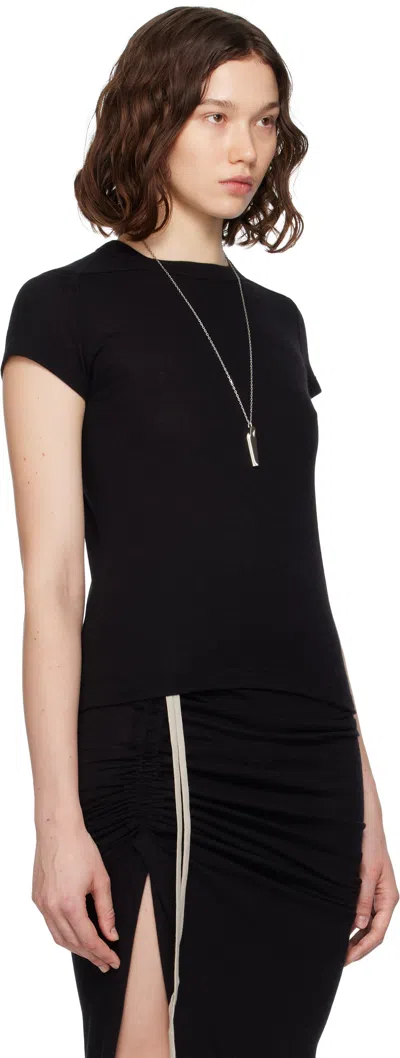 Rick Owens Black Concordians Rainino Cropped Level T-shirt