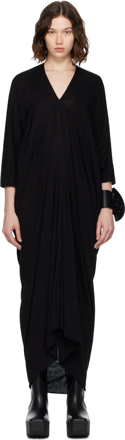 Rick Owens Black Concordians Kite Maxi Dress