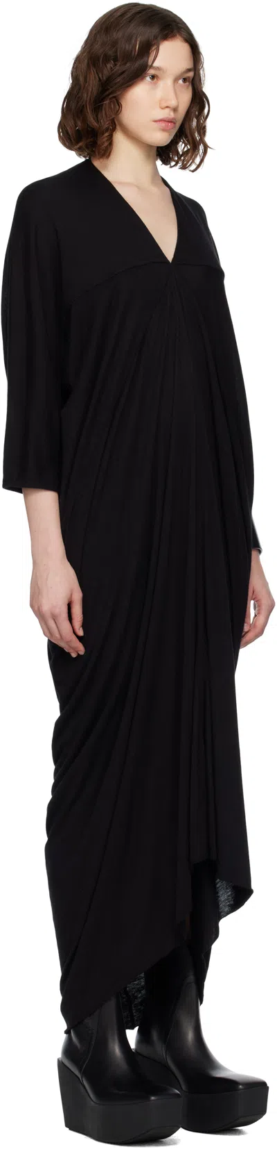 Rick Owens Black Concordians Kite Maxi Dress