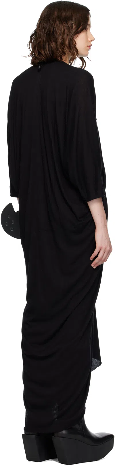 Rick Owens Black Concordians Kite Maxi Dress