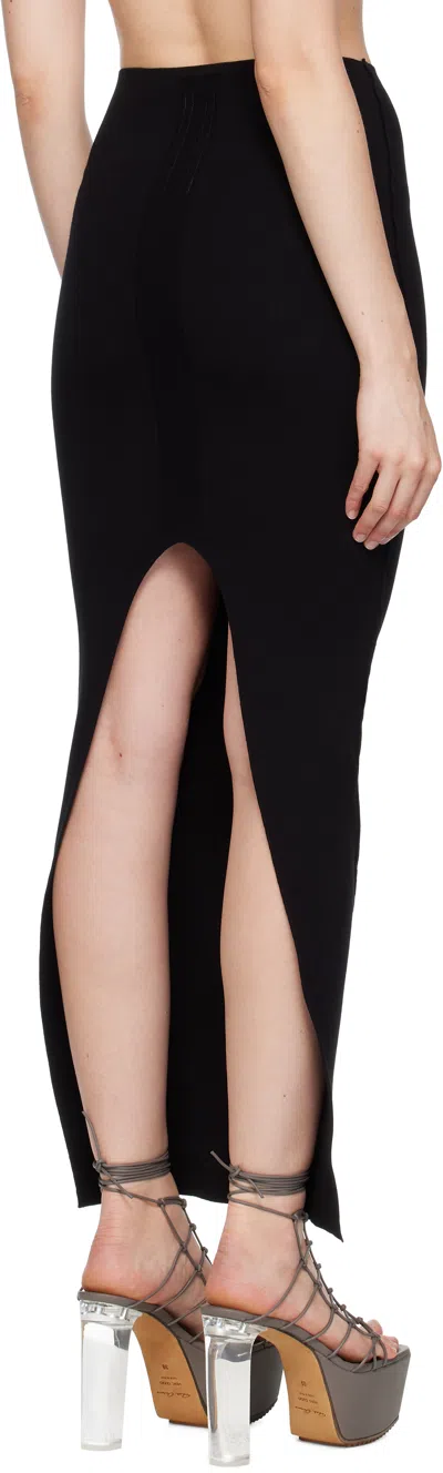Rick Owens Black Concordians Pillar Maxi Skirt