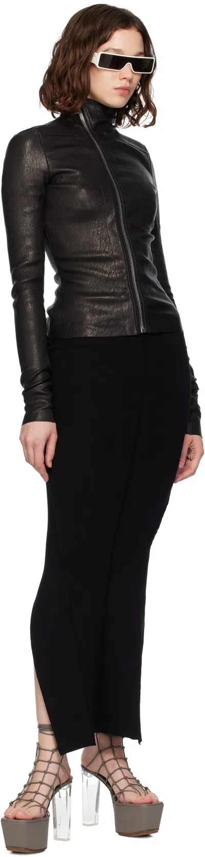 Rick Owens Black Concordians Pillar Maxi Skirt