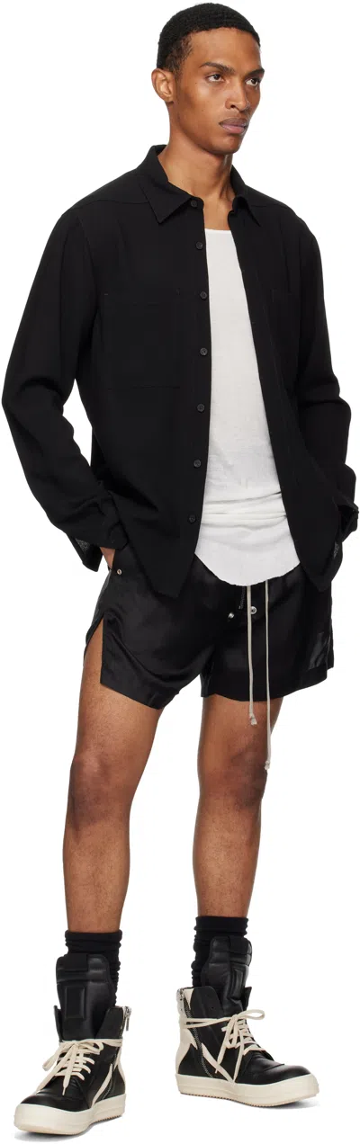 Rick Owens Black Concordians Bela Boxers Shorts