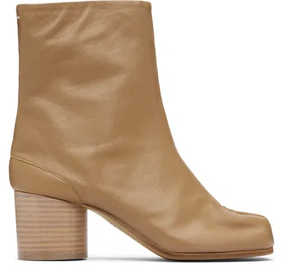 Maison Margiela Beige Tabi Ankle Boots