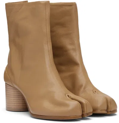 Maison Margiela Beige Tabi Ankle Boots