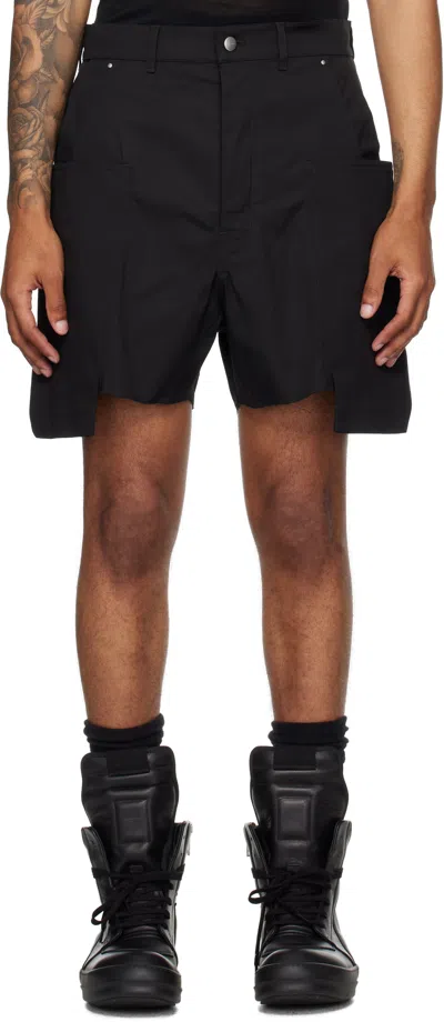 Rick Owens Black Concordians Stefan Cargo Shorts