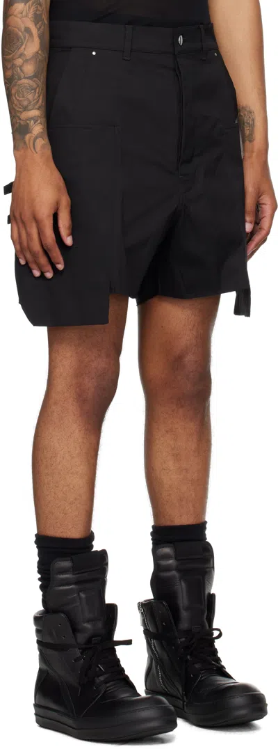 Rick Owens Black Concordians Stefan Cargo Shorts