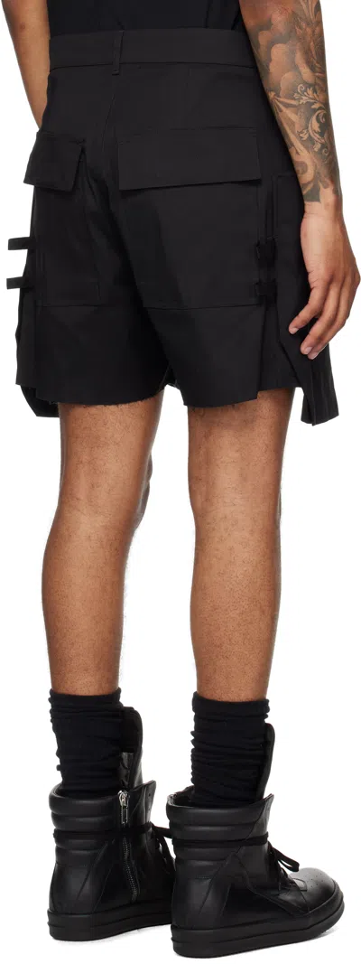 Rick Owens Black Concordians Stefan Cargo Shorts