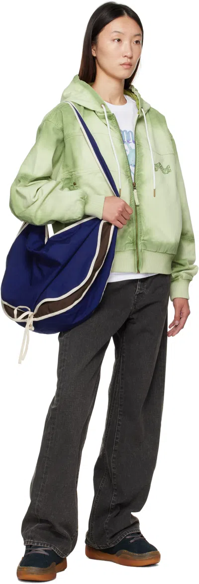 Dime Green Hooded Utility Jacket In Green