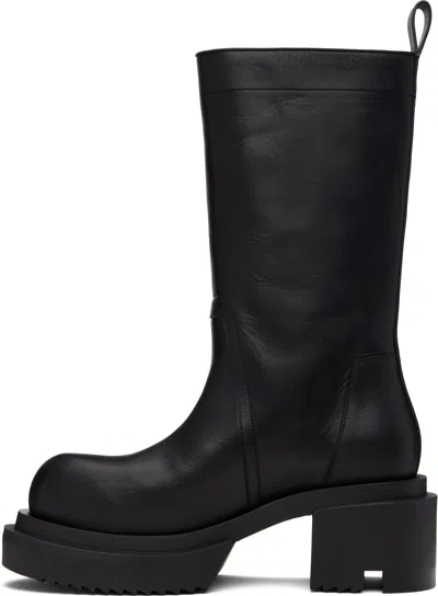 Rick Owens Black Hollywood Groppone Bogun Boots