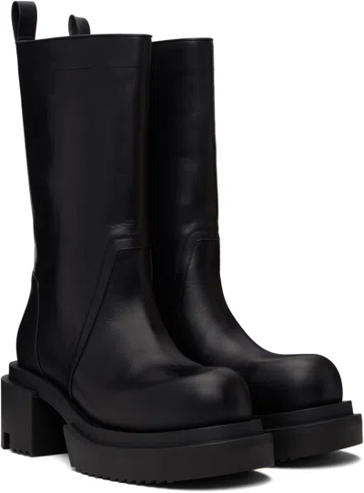 Rick Owens Black Hollywood Groppone Bogun Boots