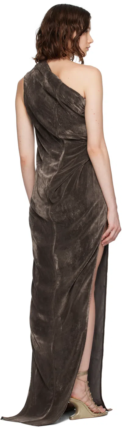 Rick Owens Gray Concordians Athena Arrowhead Maxi Dress