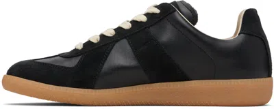 Maison Margiela Two-tone Leather And Suede Replica Sneakers In Black