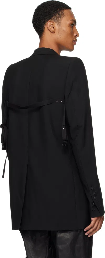 Rick Owens Black Concordians Dirt Tailored Ls Blazer