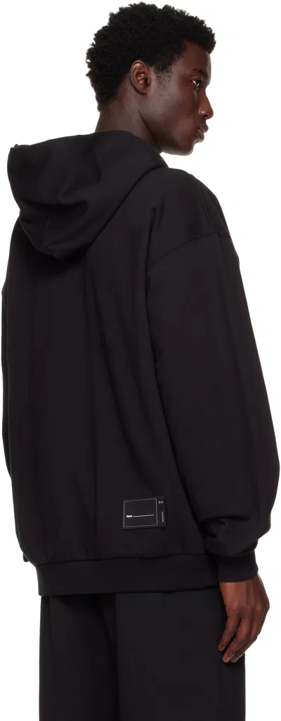 We11 Done Multiple Front Logo Hoodie In Black