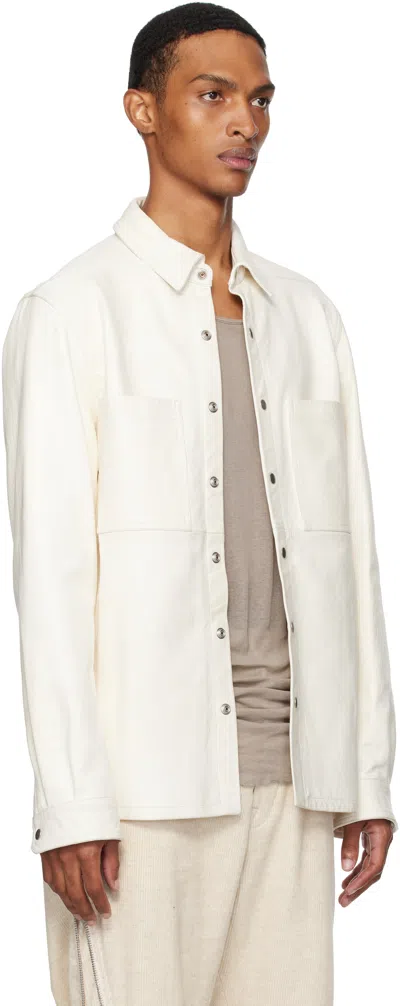 Rick Owens Off-white Concordians Outershirt Leather Jacket