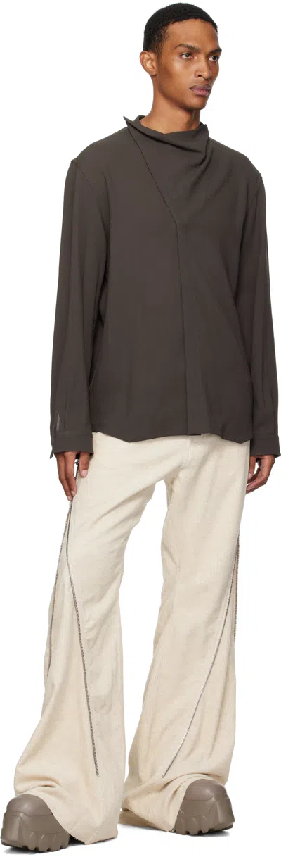 Rick Owens Asymmetrical Overlap Cardigan