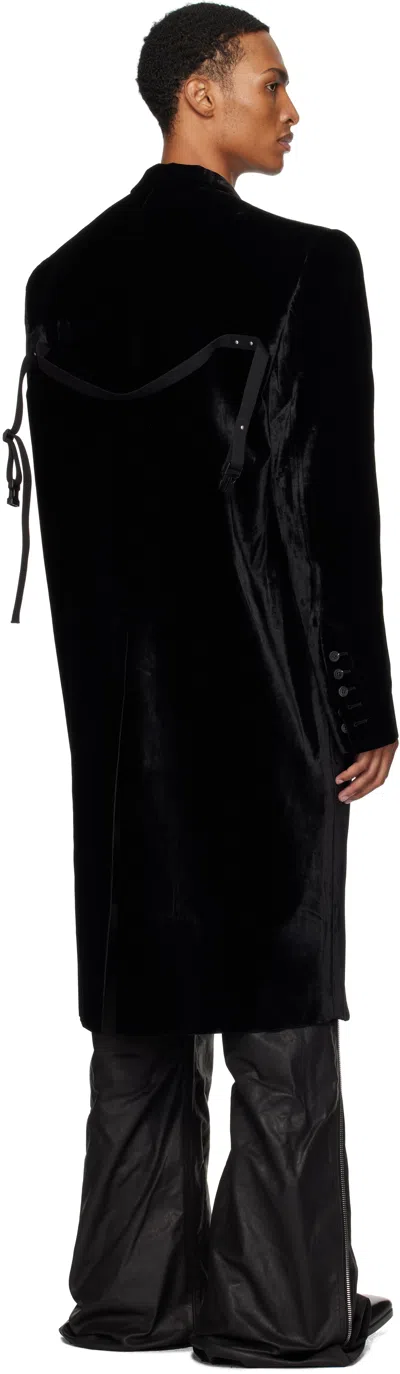 Rick Owens Black Concordians Fogpocket Ricks Coat