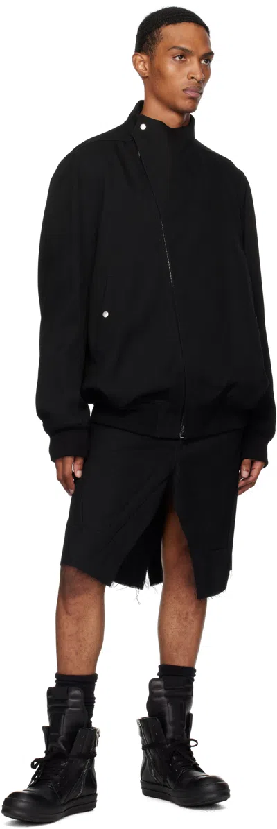 Rick Owens Black Concordians Slivered Midi Skirt