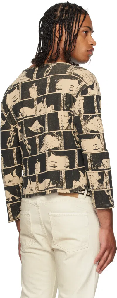 Enfants Riches Deprimes Black & Taupe Diary Ls T-shirt