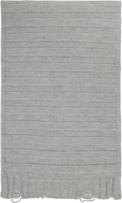 Mm6 Maison Margiela Gray Wool Scarf
