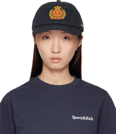 Sporty And Rich Navy 'ny' Crest Cap
