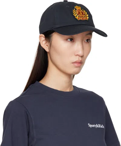 Sporty And Rich Navy 'ny' Crest Cap