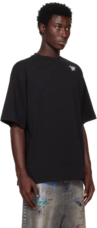 We11 Done Logo-print Oversized T-shirt In Black